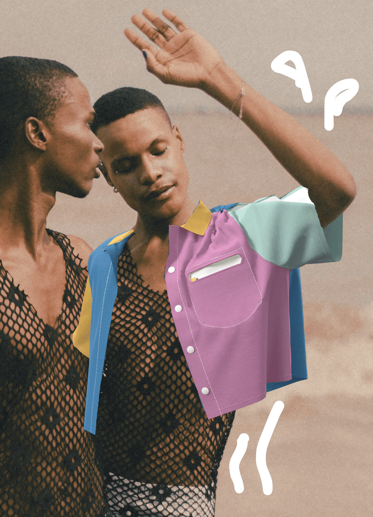 CHOOLOS la crop chemise trop coolos! - ASSIAKARA vêtement non genré genderless no gender mode unisexe look androgyne dégenrer degender fashion sur mesure inclusivité inclusif inclusive