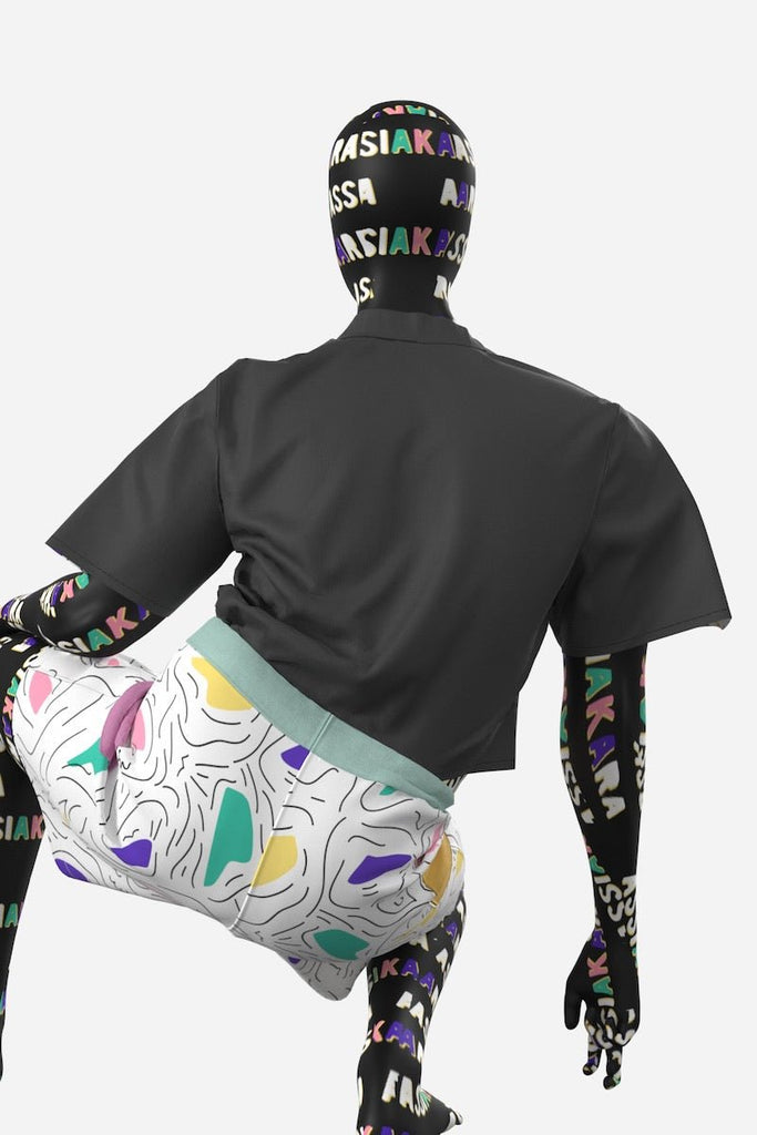 CHOOLOS la crop chemise trop coolos! - ASSIAKARA vêtement non genré genderless no gender mode unisexe look androgyne dégenrer degender fashion sur mesure inclusivité inclusif inclusive