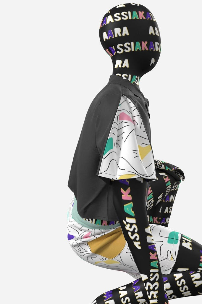 CHOOLOS la crop chemise trop coolos! - ASSIAKARA vêtement non genré genderless no gender mode unisexe look androgyne dégenrer degender fashion sur mesure inclusivité inclusif inclusive