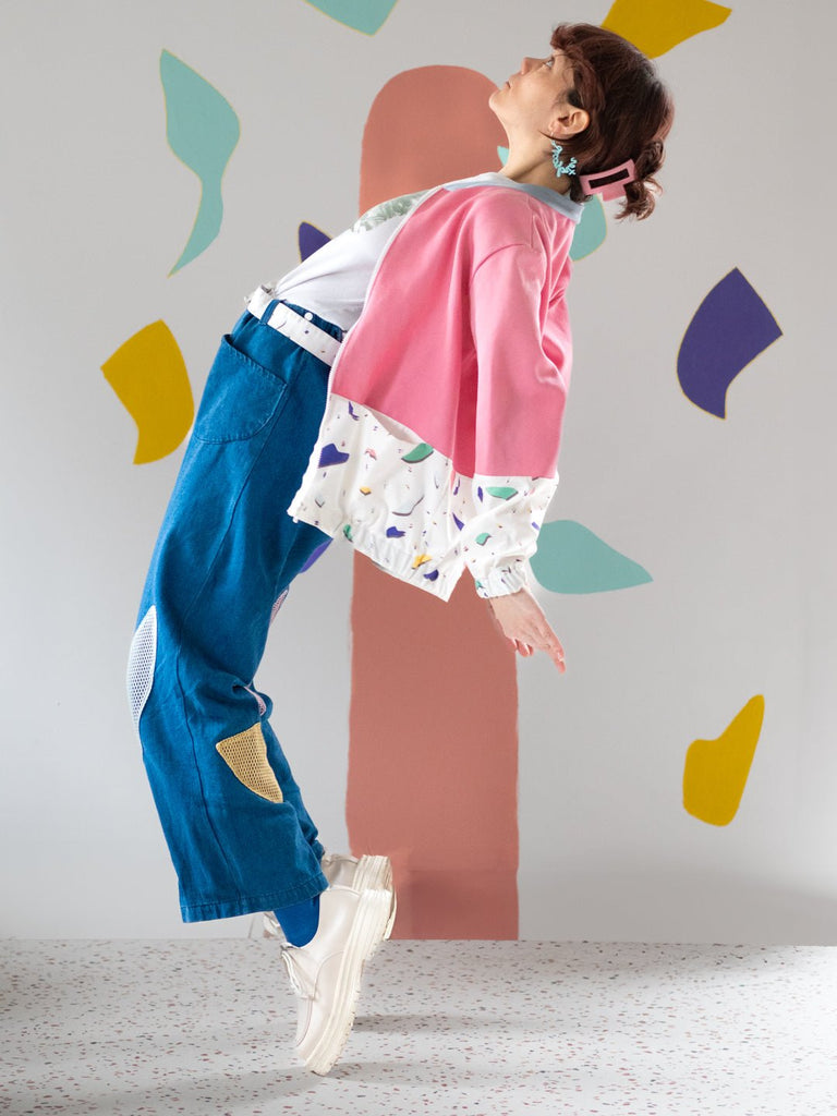 JOJO - ta bomber jacket colorée ! - ASSIAKARA vêtement non genré genderless no gender mode unisexe look androgyne dégenrer degender fashion sur mesure inclusivité inclusif inclusive