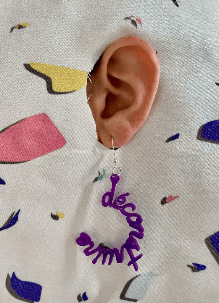 Les TRIPLÉES - un trio de boucles d'oreilles à mélanger! - ASSIAKARA vêtement non genré genderless no gender mode unisexe look androgyne dégenrer degender fashion sur mesure inclusivité inclusif inclusive