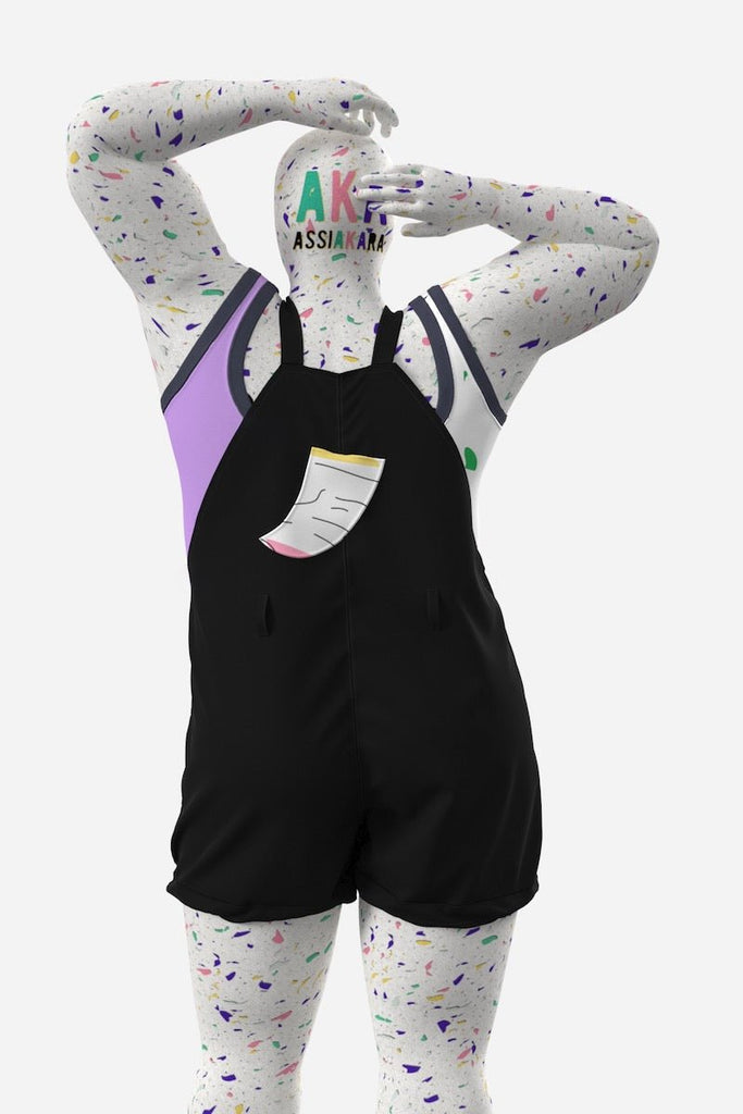 LILB - B - la salopette version courte ! - ASSIAKARA vêtement non genré genderless no gender mode unisexe look androgyne dégenrer degender fashion sur mesure inclusivité inclusif inclusive