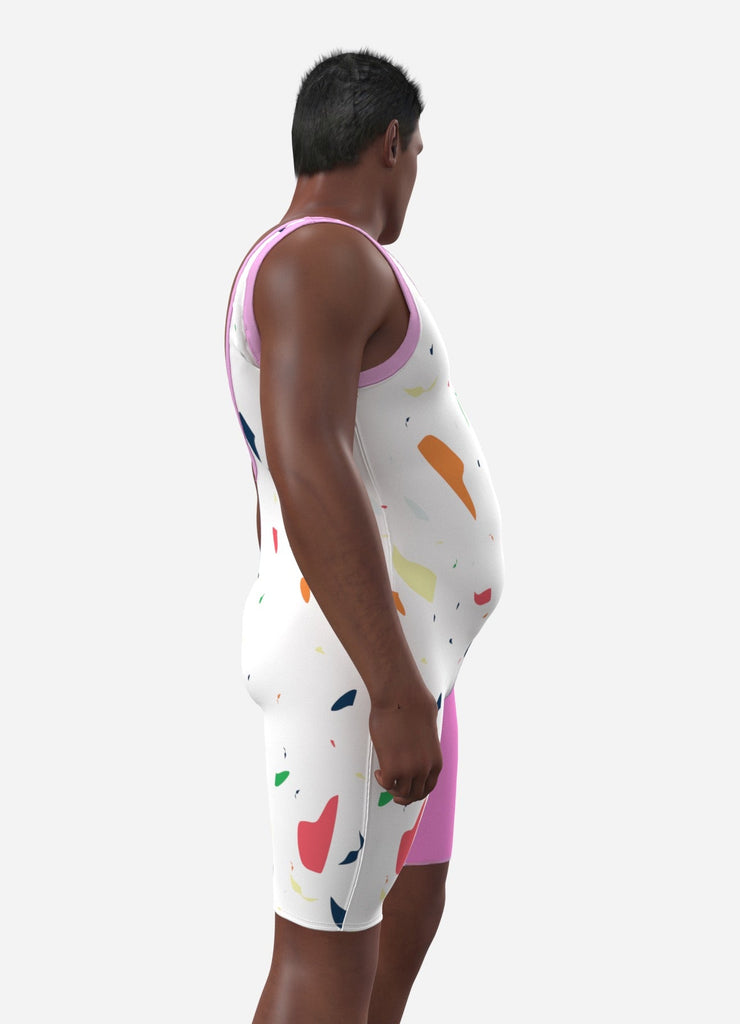 OUFTI! - la combi moulante funky - ASSIAKARA vêtement non genré genderless no gender mode unisexe look androgyne dégenrer degender fashion sur mesure inclusivité inclusif inclusive