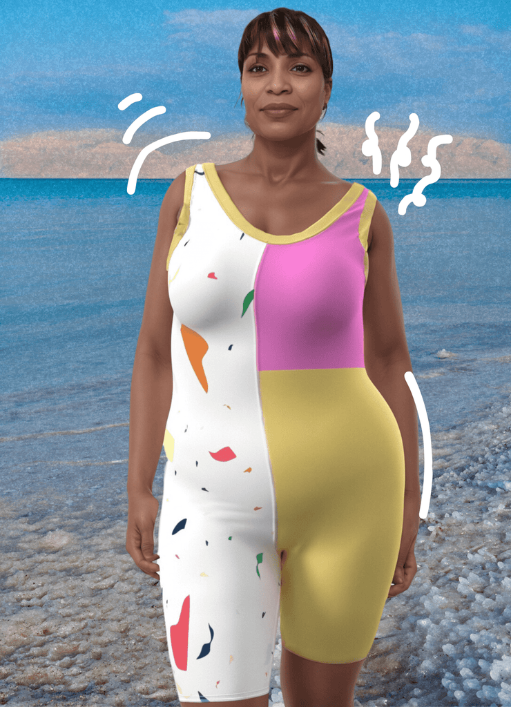 OUFTI! - la combi moulante funky - ASSIAKARA vêtement non genré genderless no gender mode unisexe look androgyne dégenrer degender fashion sur mesure inclusivité inclusif inclusive