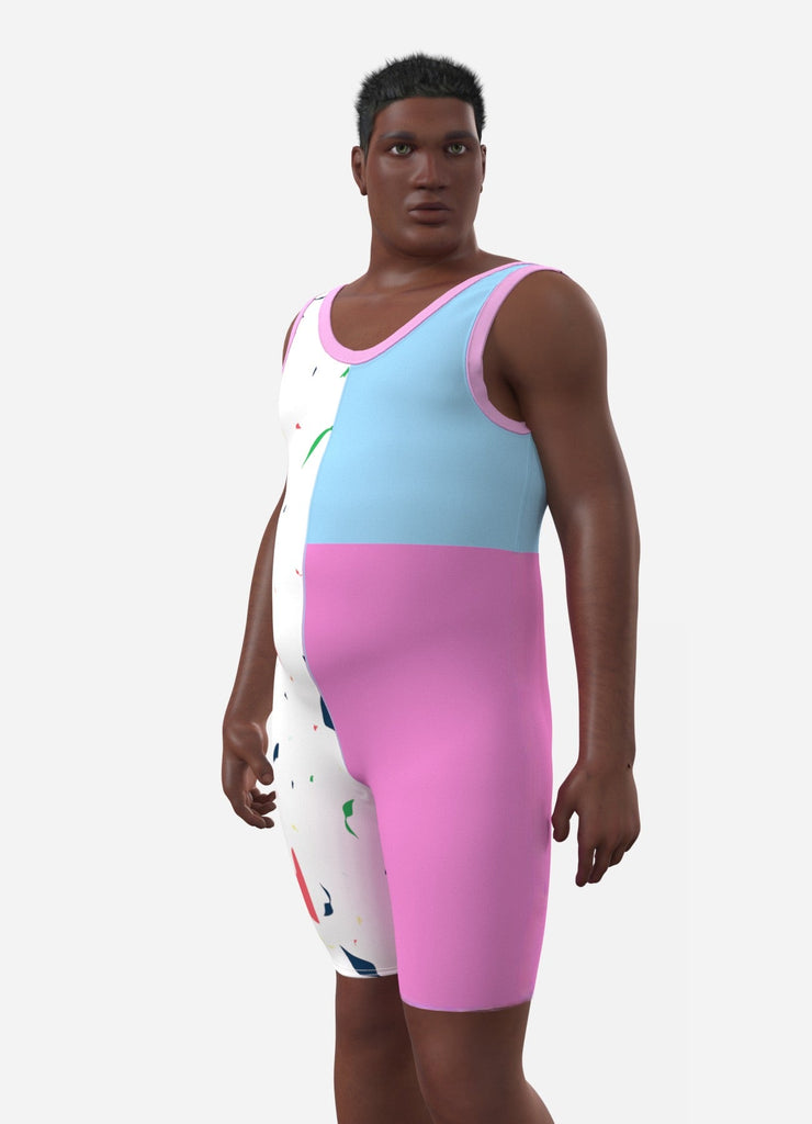 OUFTI! - la combi moulante funky - ASSIAKARA vêtement non genré genderless no gender mode unisexe look androgyne dégenrer degender fashion sur mesure inclusivité inclusif inclusive