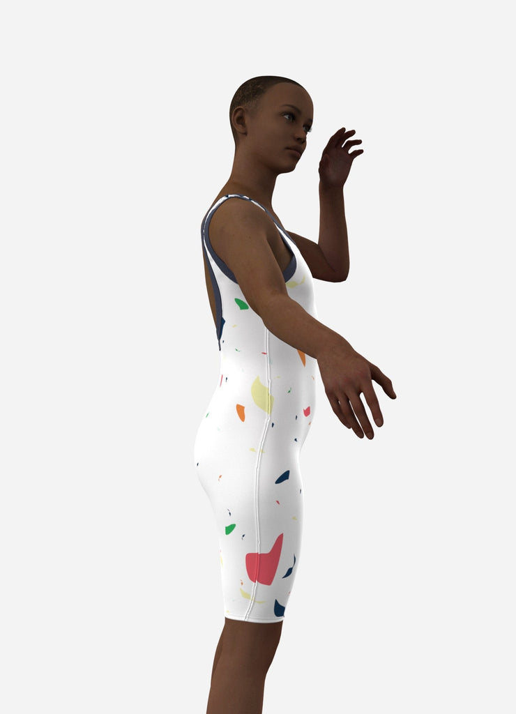 OUFTI! - la combi moulante funky - ASSIAKARA vêtement non genré genderless no gender mode unisexe look androgyne dégenrer degender fashion sur mesure inclusivité inclusif inclusive