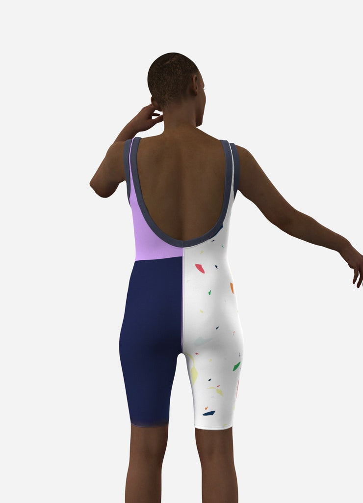 OUFTI! - la combi moulante funky - ASSIAKARA vêtement non genré genderless no gender mode unisexe look androgyne dégenrer degender fashion sur mesure inclusivité inclusif inclusive