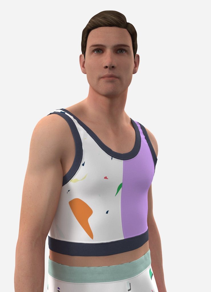 OUFTOI! - le top d'été funky - ASSIAKARA vêtement non genré genderless no gender mode unisexe look androgyne dégenrer degender fashion sur mesure inclusivité inclusif inclusive