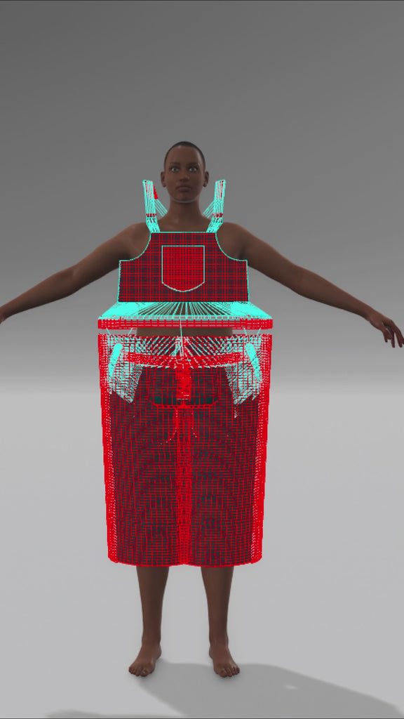  ASSIAKARA - vêtements sur mesure non genré - salopette dessin 3D mise aux mesures je fais vos vêtements