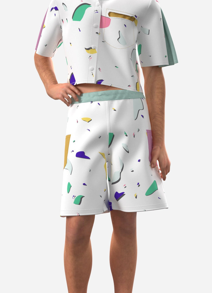 SHOOPS - le short super cool! - ASSIAKARA vêtement non genré genderless no gender mode unisexe look androgyne dégenrer degender fashion sur mesure inclusivité inclusif inclusive