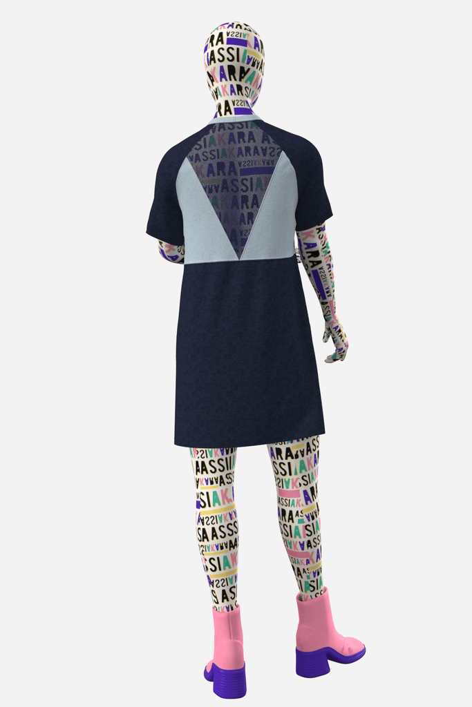 SORBET - la robe t-shirt - ASSIAKARA vêtement non genré genderless no gender mode unisexe look androgyne dégenrer degender fashion sur mesure inclusivité inclusif inclusive