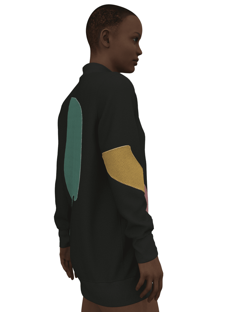 MAINTENANT - le pull arc-en-ciel - ASSIAKARA vêtement non genré genderless no gender mode unisexe look androgyne dégenrer degender fashion sur mesure inclusivité inclusif inclusive