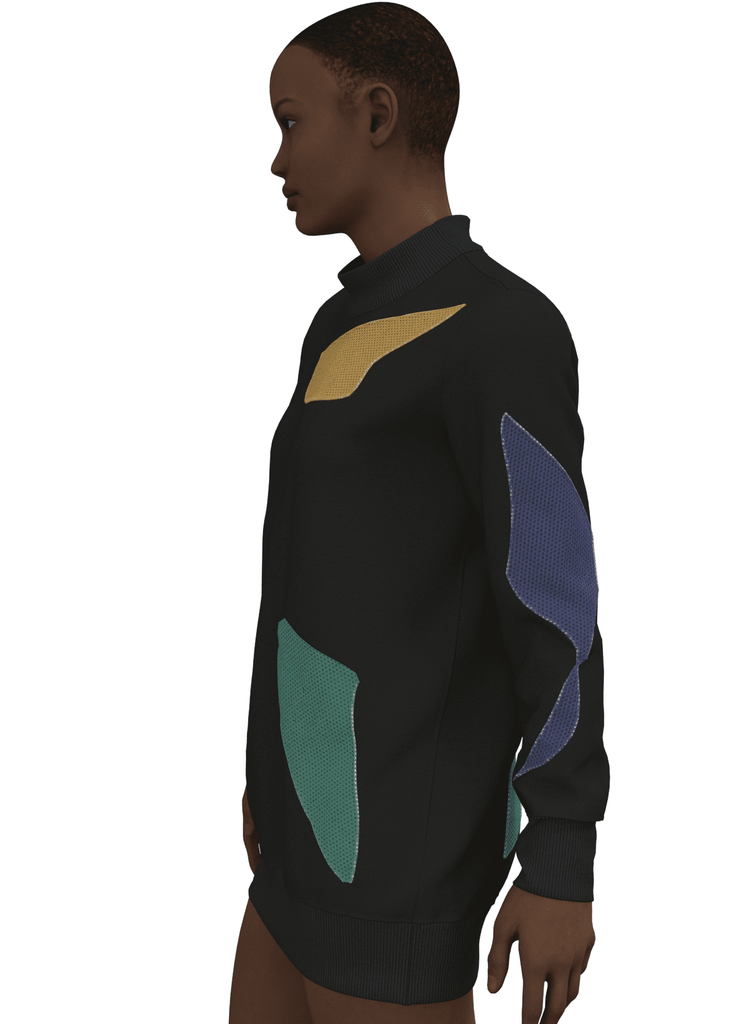 MAINTENANT - le pull arc-en-ciel - ASSIAKARA vêtement non genré genderless no gender mode unisexe look androgyne dégenrer degender fashion sur mesure inclusivité inclusif inclusive