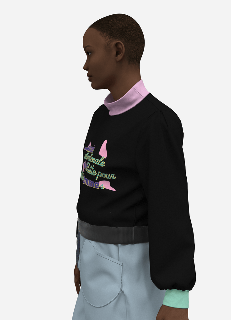 SWEATSHIRT JDLF - le pull qui s'exprime! - ASSIAKARA vêtement non genré genderless no gender mode unisexe look androgyne dégenrer degender fashion sur mesure inclusivité inclusif inclusive