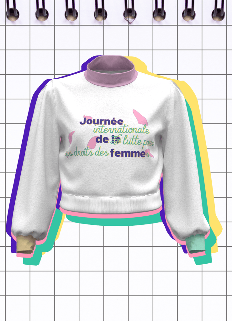 SWEATSHIRT JDLF - le pull qui s'exprime! - ASSIAKARA vêtement non genré genderless no gender mode unisexe look androgyne dégenrer degender fashion sur mesure inclusivité inclusif inclusive
