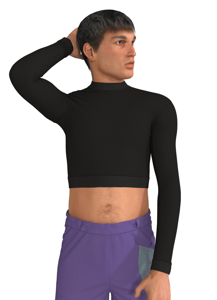 TOUCHER - le croptop moulant - ASSIAKARA vêtement non genré genderless no gender mode unisexe look androgyne dégenrer degender fashion sur mesure inclusivité inclusif inclusive